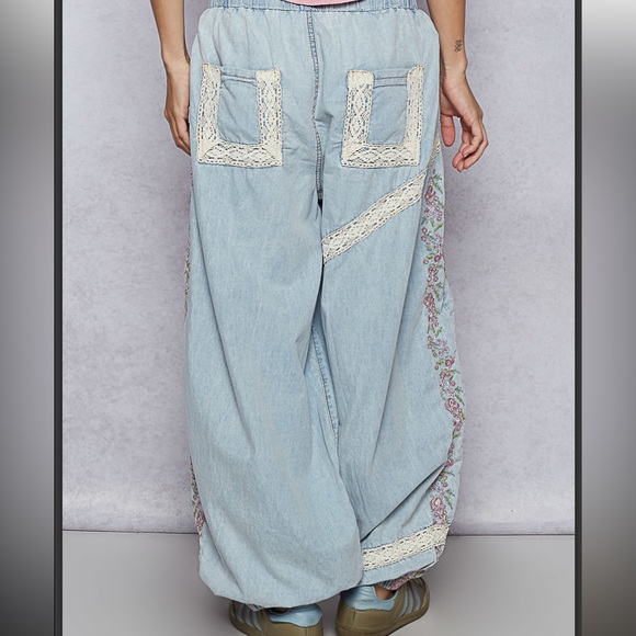 129 ❤️ POL double gauze embroidery jogger pants - Picture 3 of 5